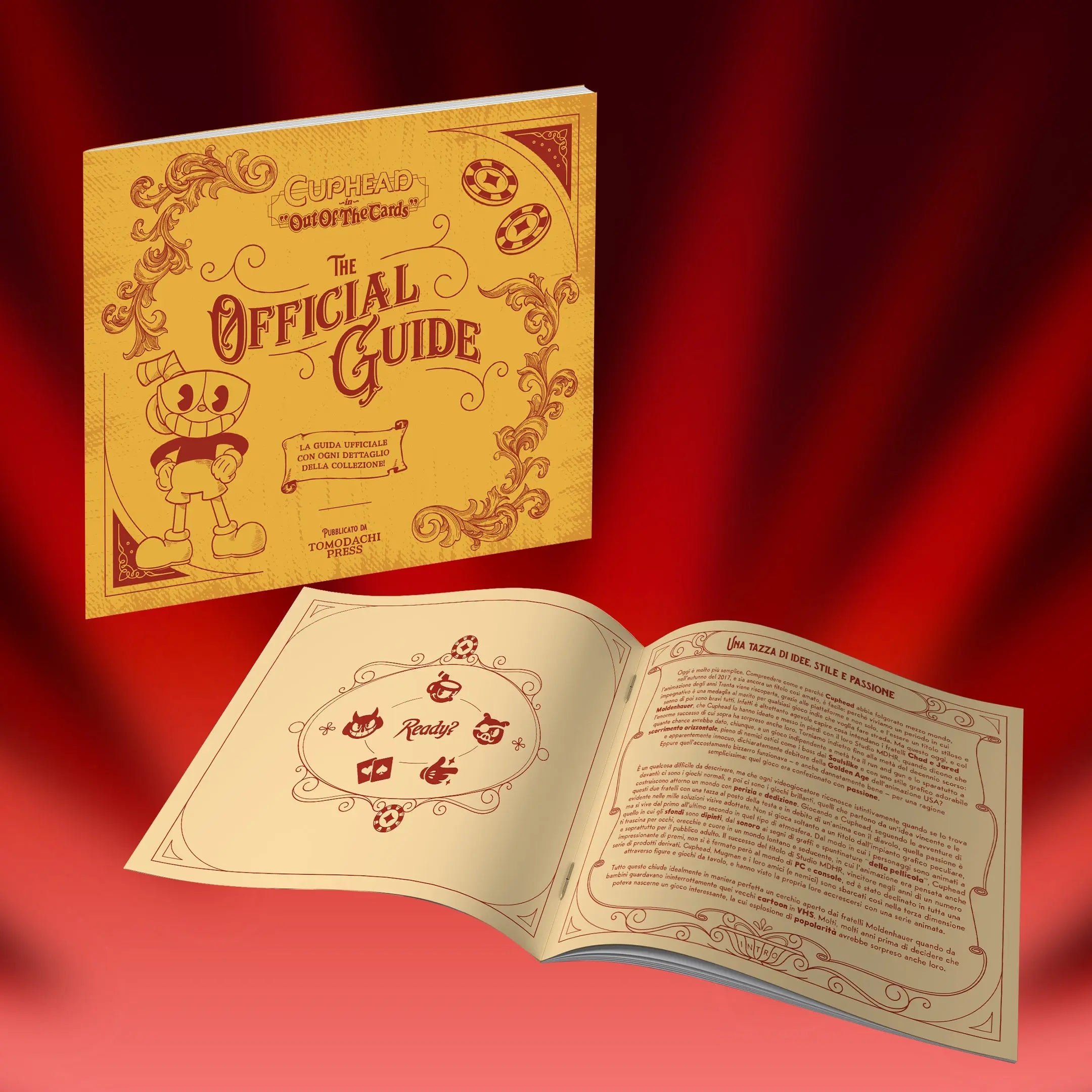 Tomodachi Press Cuphead box manuale